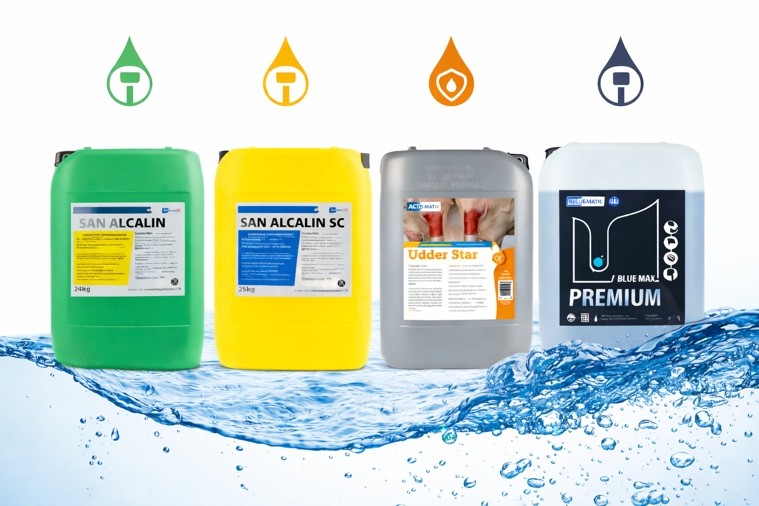 Produits de nettoyage de machine à traire