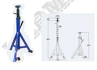 Una imagen de un soporte de gato azul al lado de un dibujo del mismo.