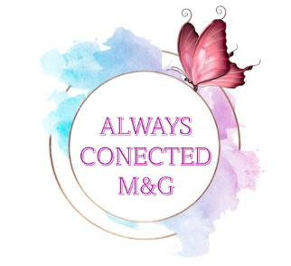 Un logotipo para una empresa llamada Always Connected M&G.
