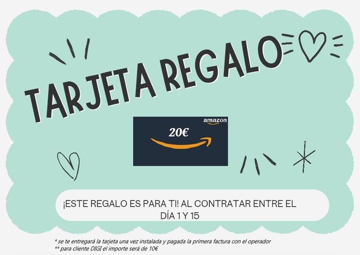Una tarjeta de regalo en español con una tarjeta de regalo de Amazon