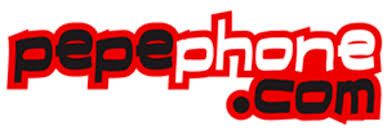 Un logotipo rojo y negro para pepephone.com