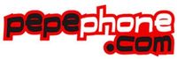 Un logotipo rojo y negro para pepephone.com