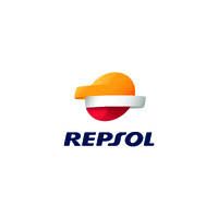 El logotipo de Repsol es naranja, rojo y blanco.