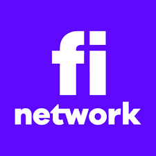 El logotipo de la red fi está sobre un fondo morado.