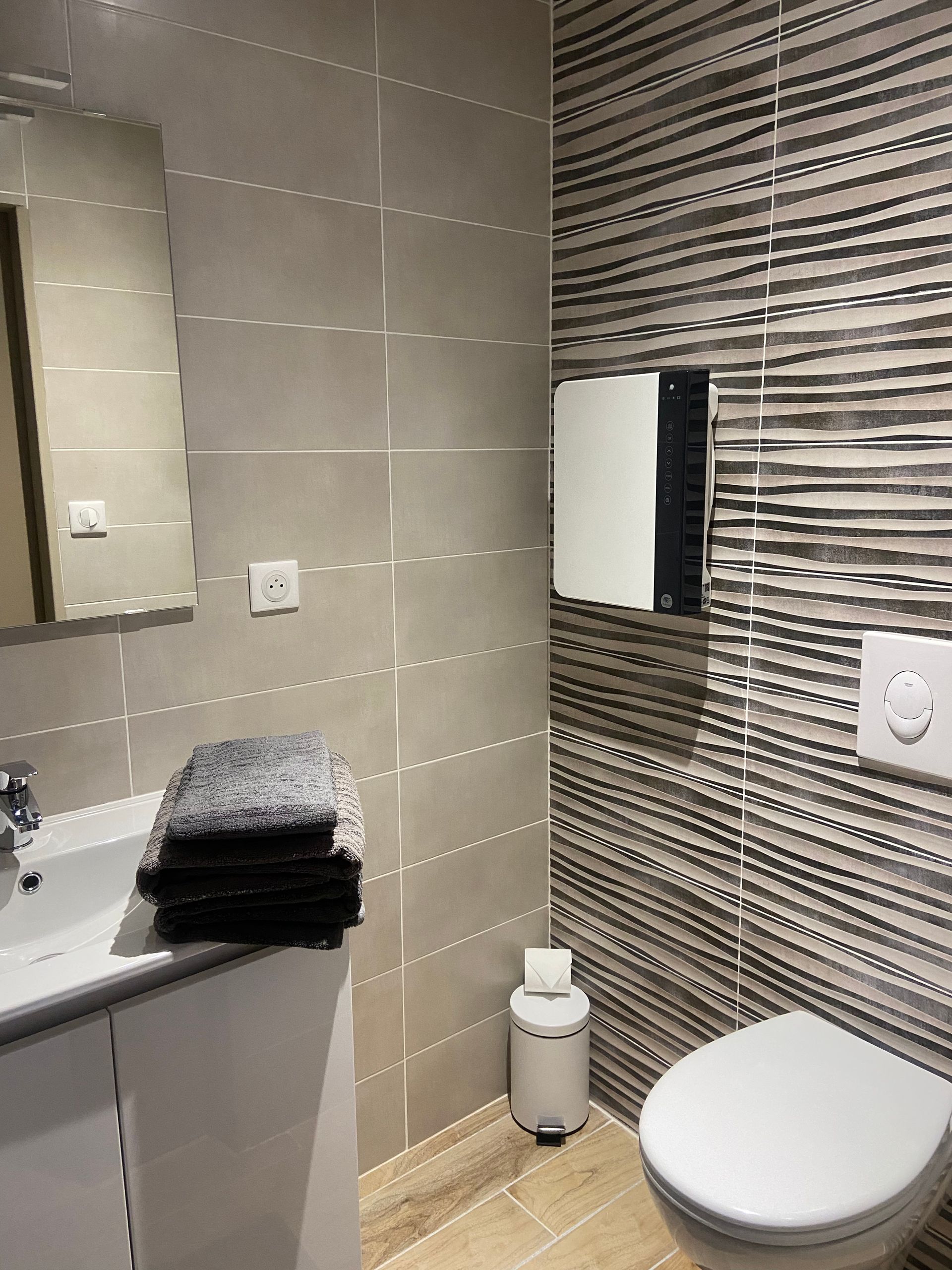 Angle d'un coin de salle de bain