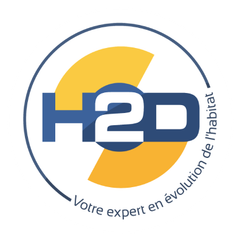 Logo H2D avec un fond blanc