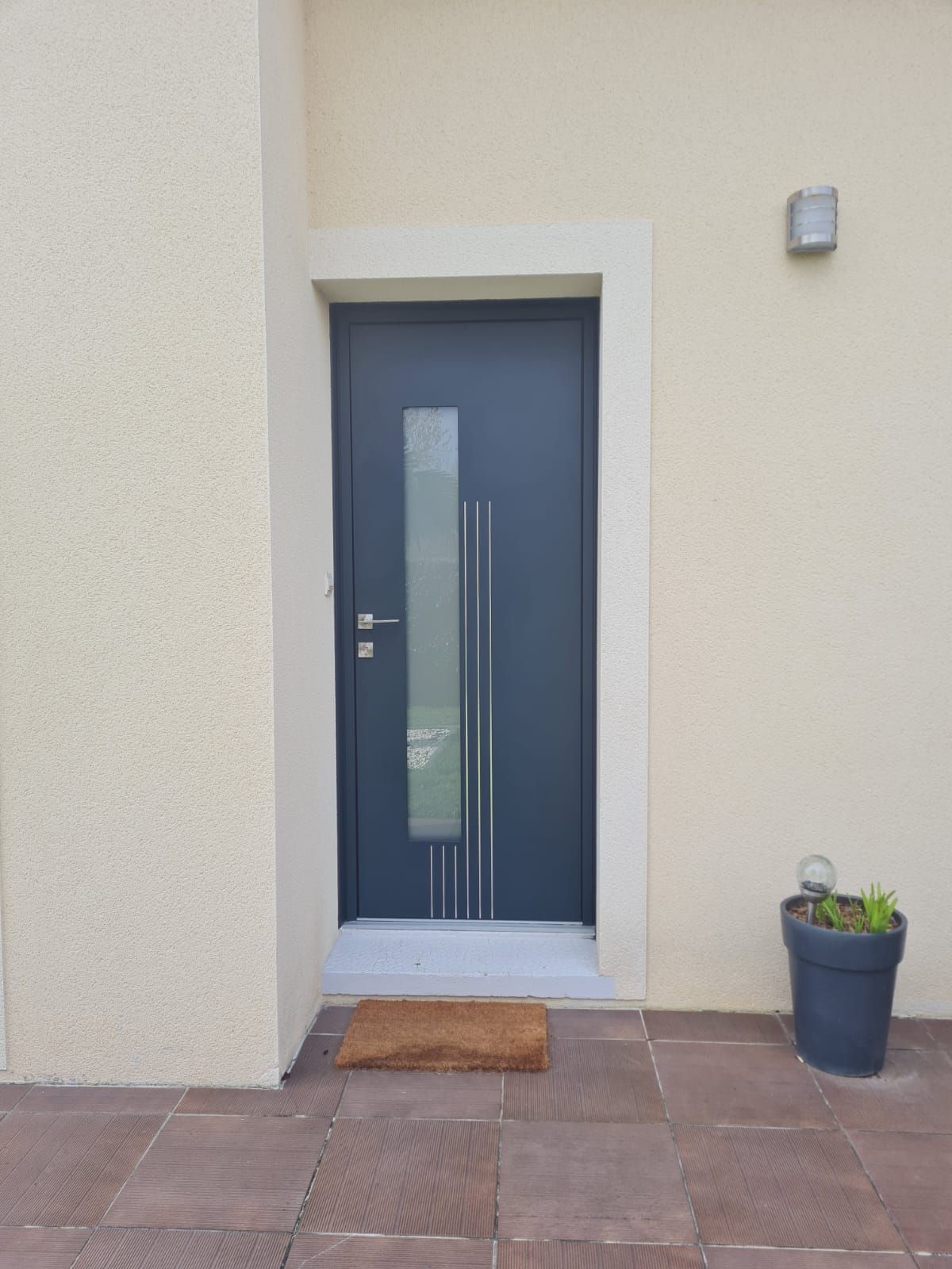 Porte d'entrée KLINE gris anthracite