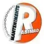 Un logotipo para mantenimientos abinad con una cadena alrededor de él.