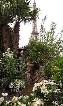 Vue rapprochée d'une terrasse aménagée