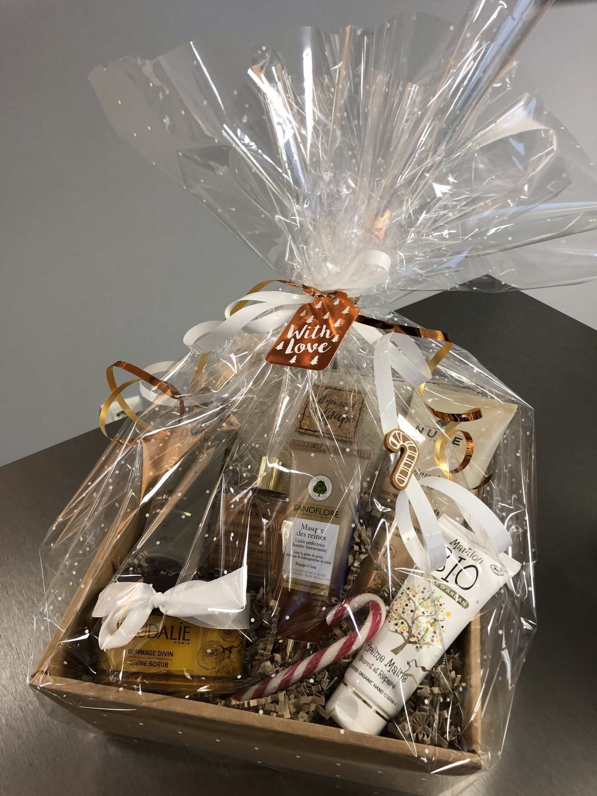 Grand panier de Noël marron