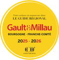 Pastille du guide Gault & Millau, Bourgogne-Franche-Comté, 2025-2026.