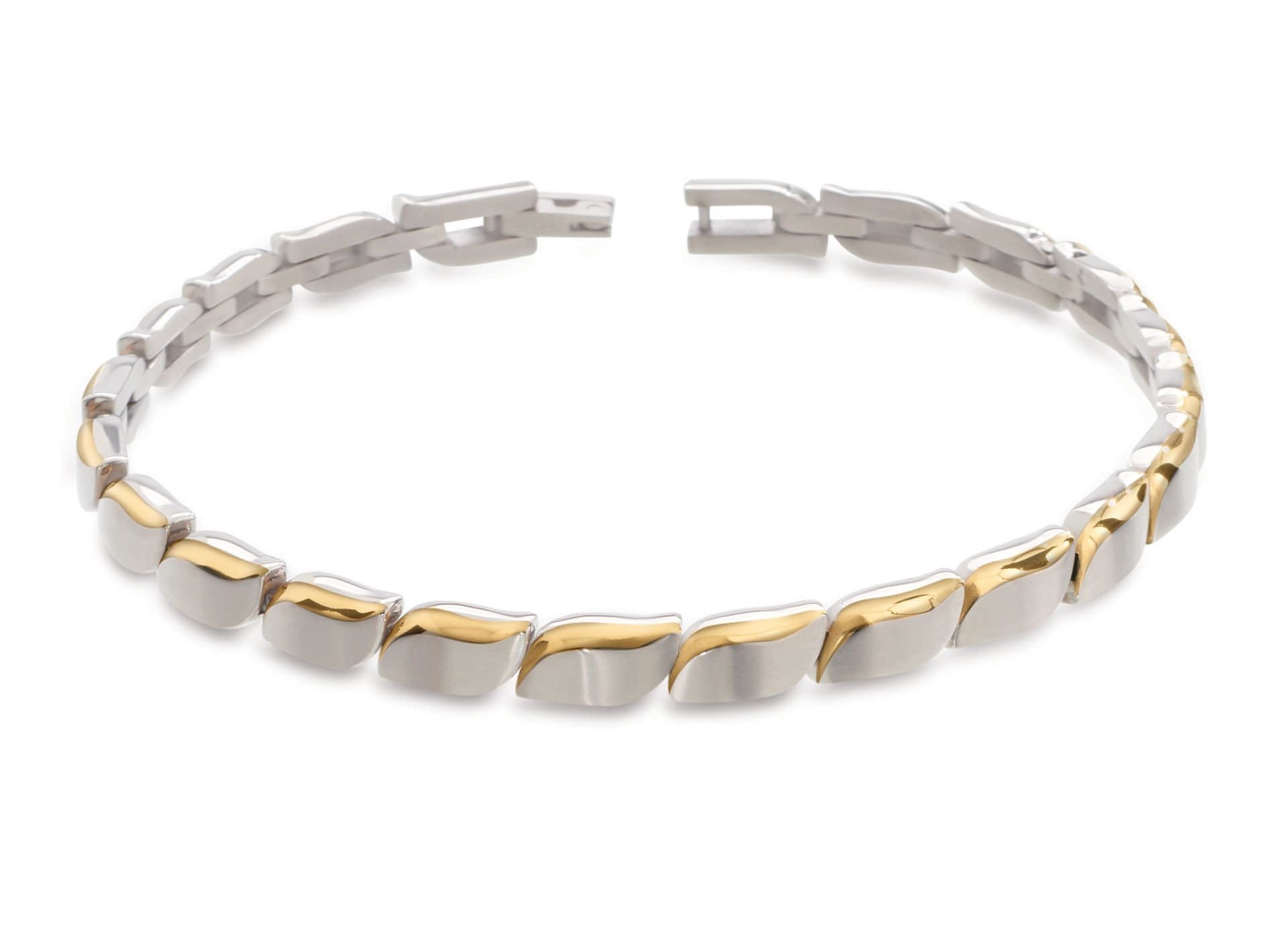 Armband aus Titan in Gold und Silber