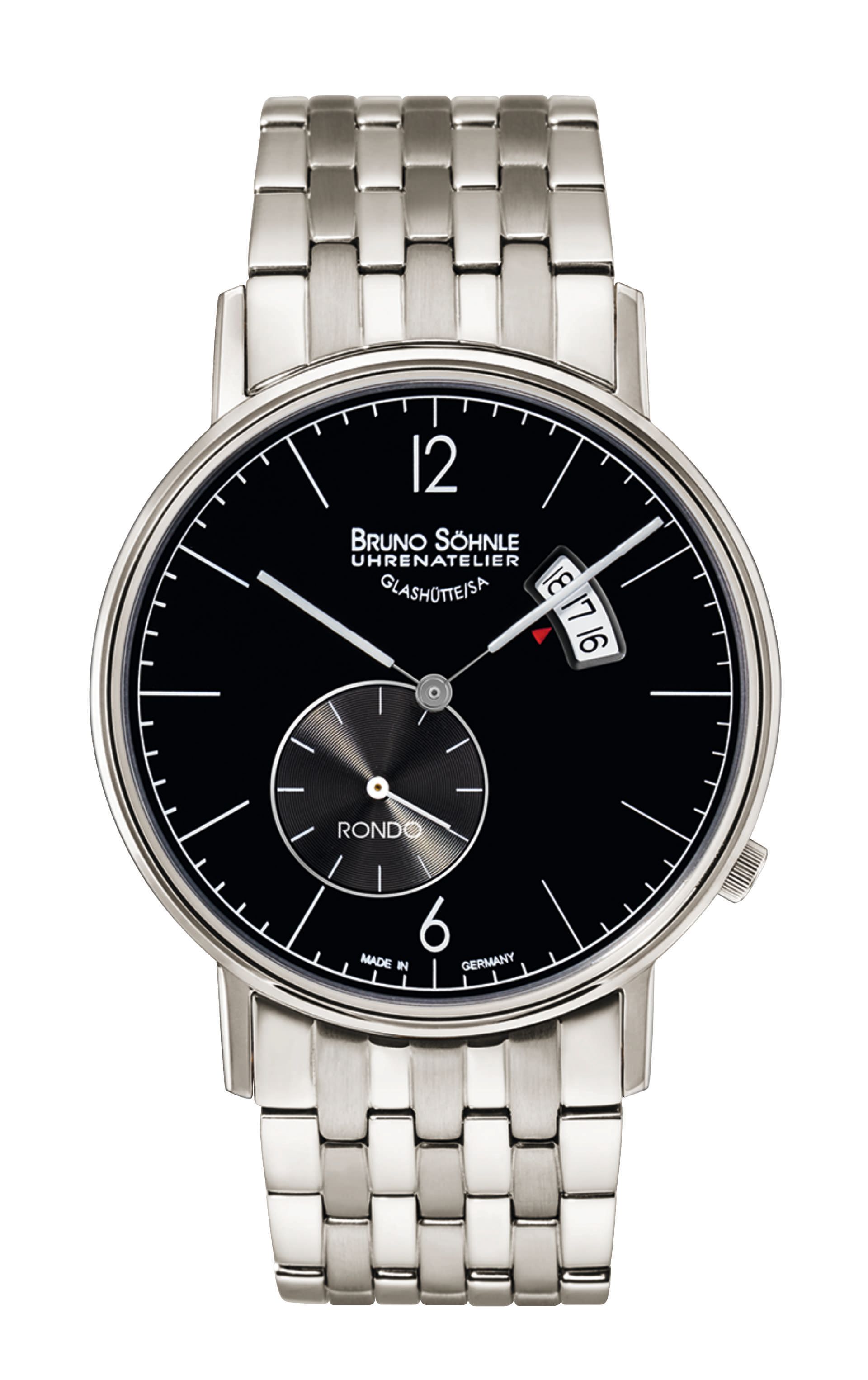 Schwarze, schlichte  Armbanduhr von Bruno Söhnle