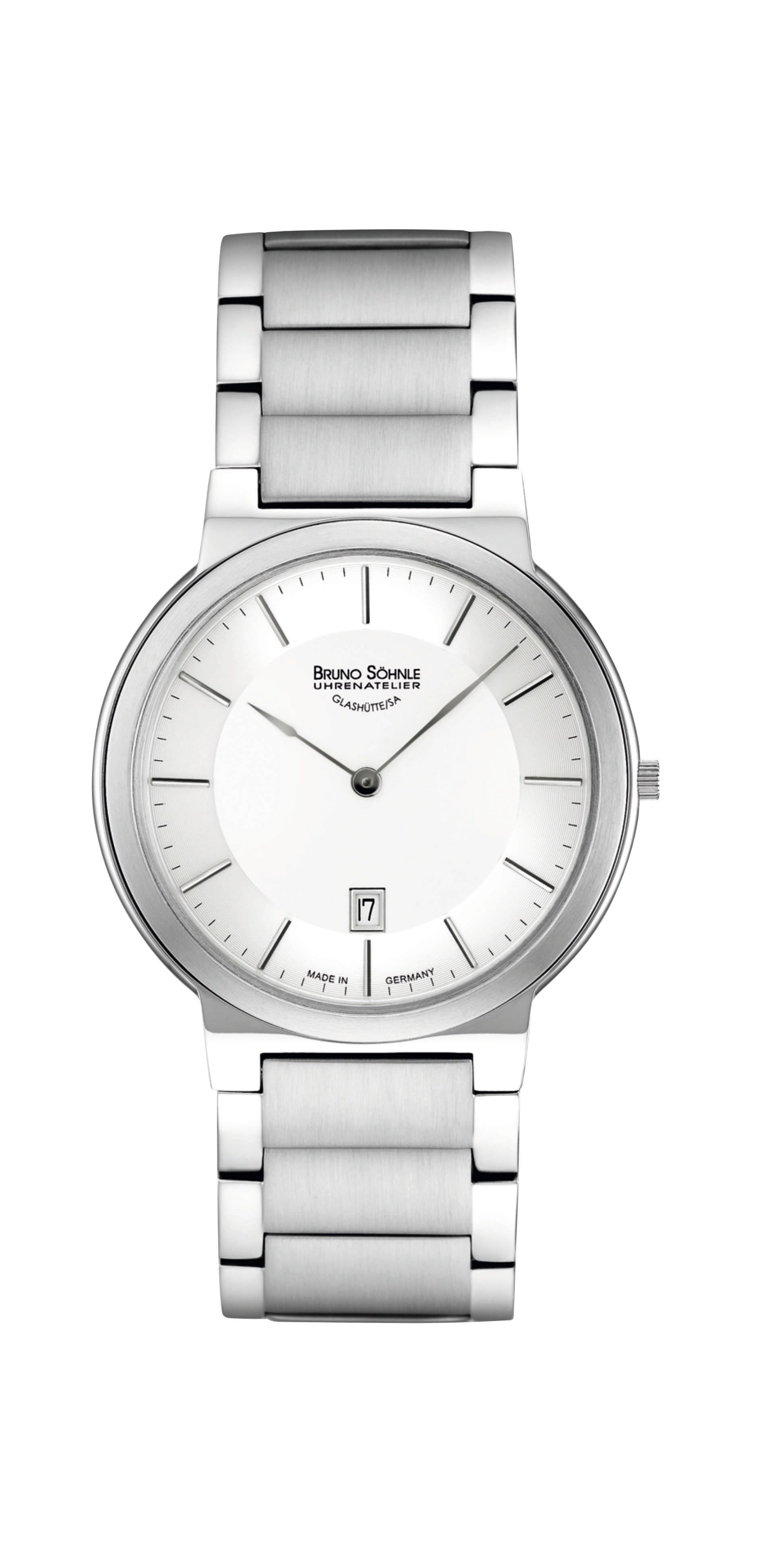 Klassisch silberne Armbanduhr von Bruno Söhnle