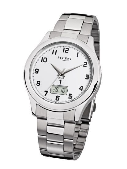 Sportliche Armbanduhr in Silber von Regent