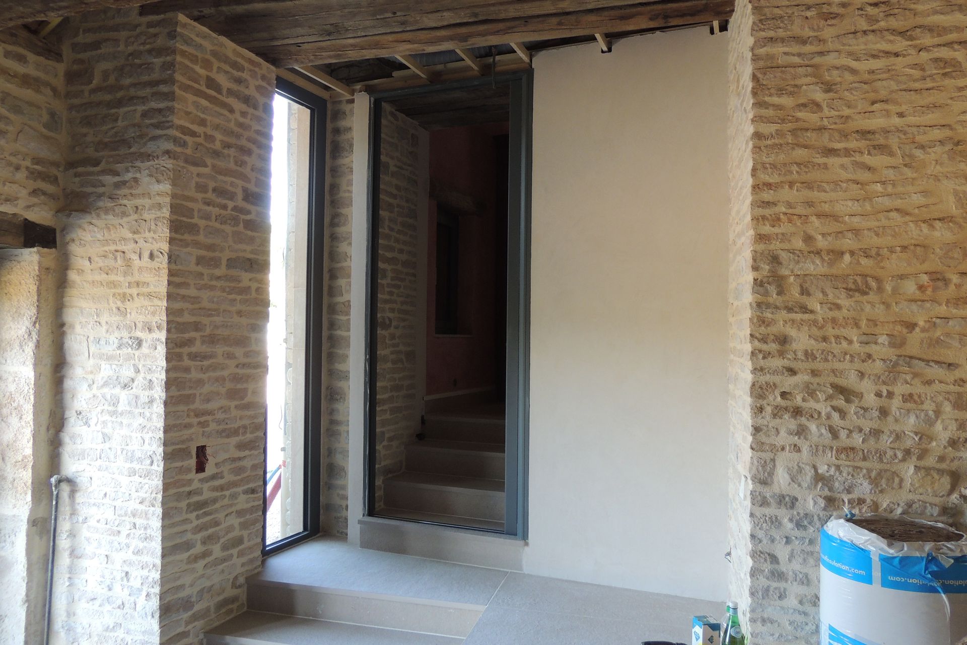 Pose d'un enduit mural