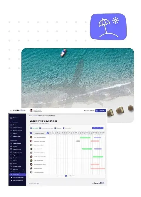Una pantalla de computadora con una imagen de una playa y un barco en el océano.