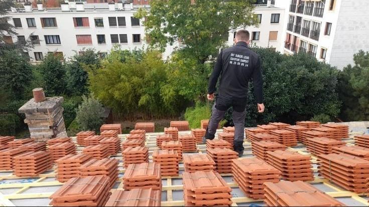 Préparation des paquets de tuiles avant installation