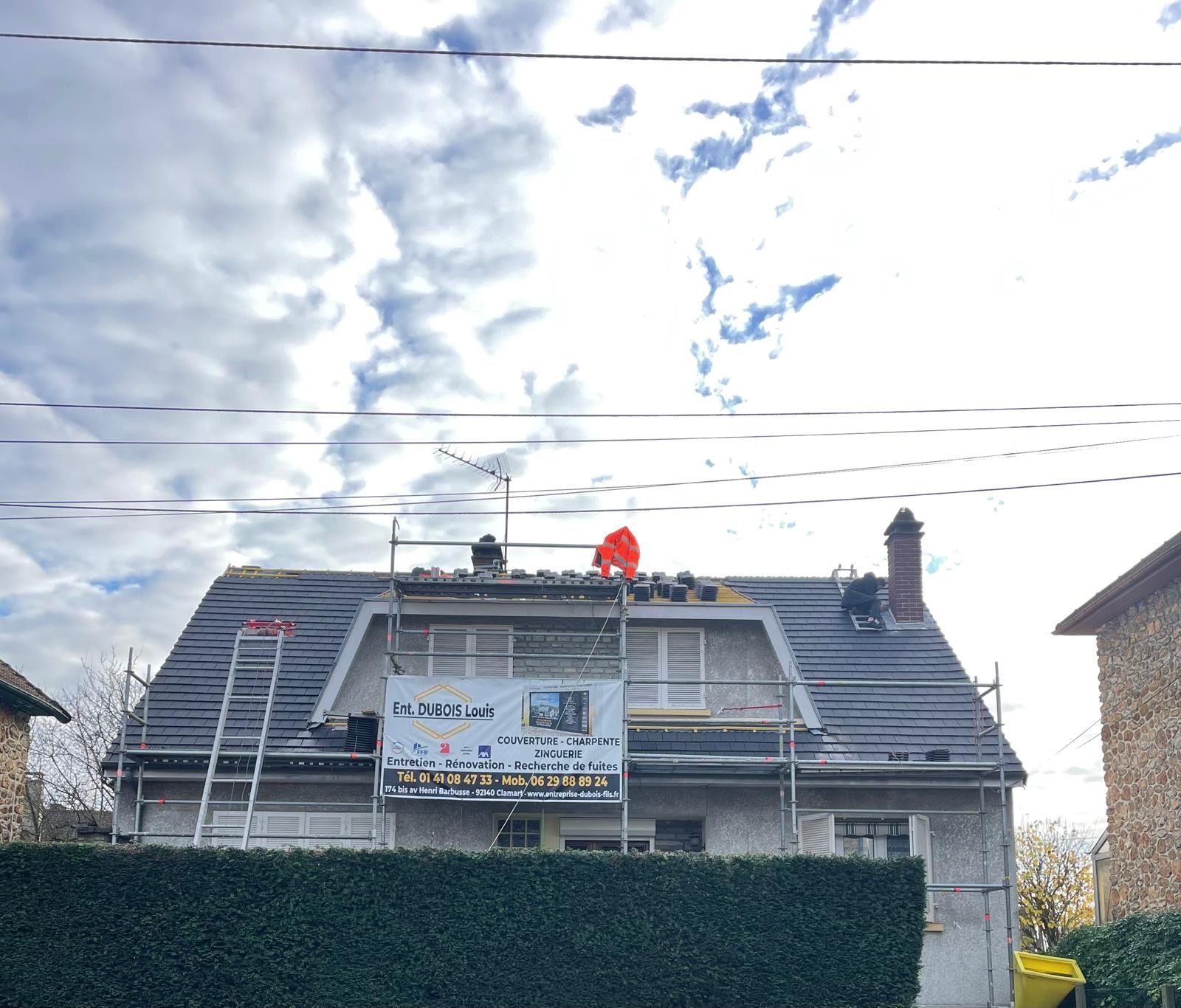 Rénovation complète de couverture de pavillon après