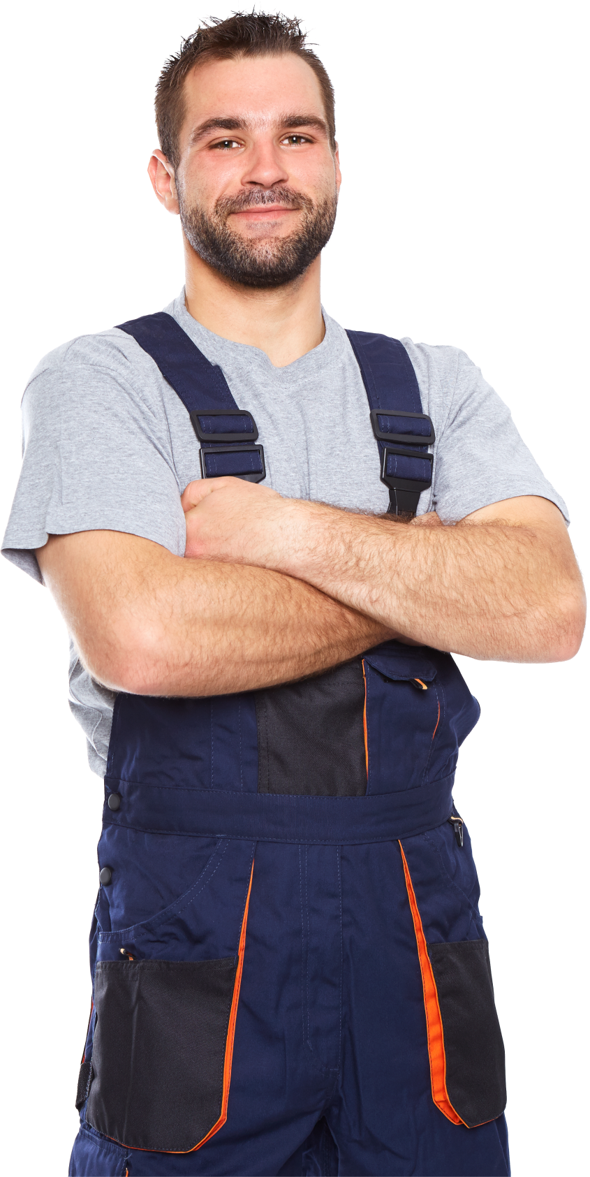 Handwerker lächelnd