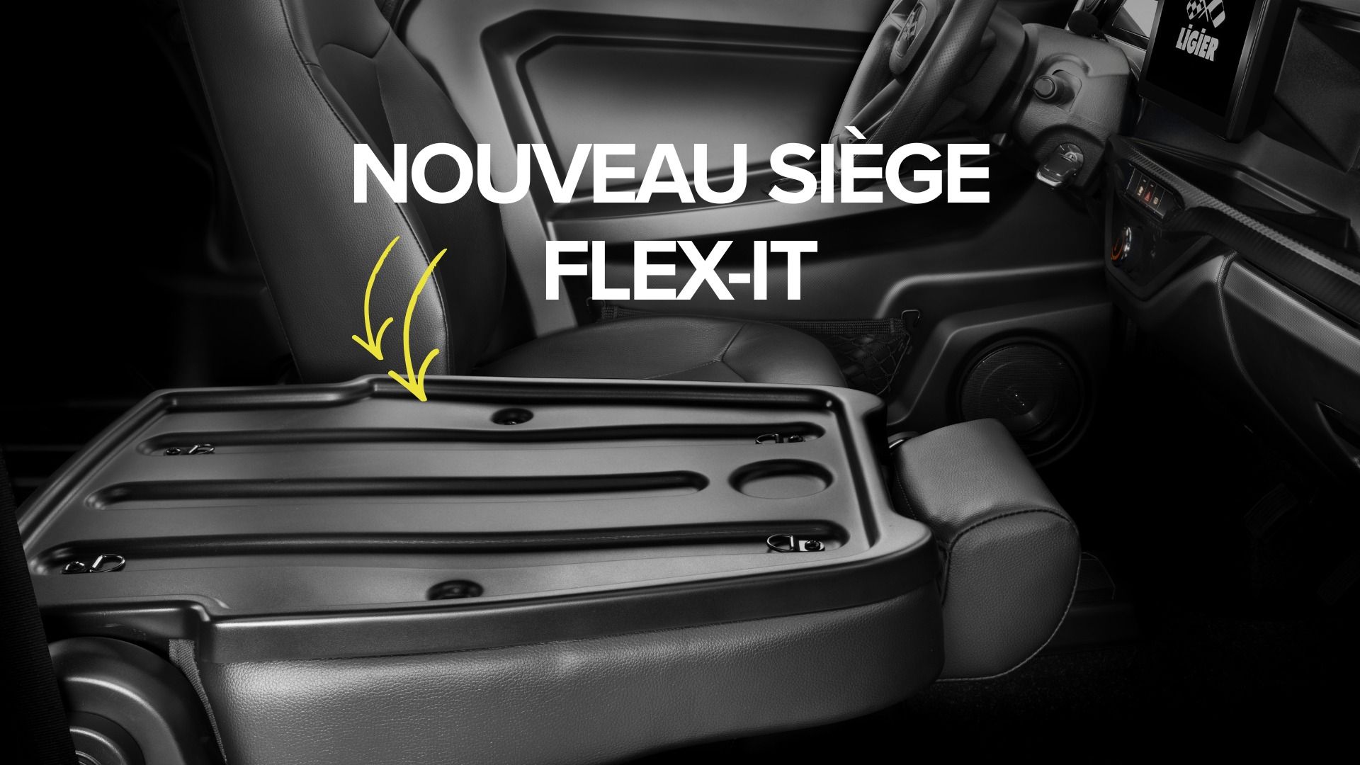 Présentation du coffre d'un microcar Mily éléctrique