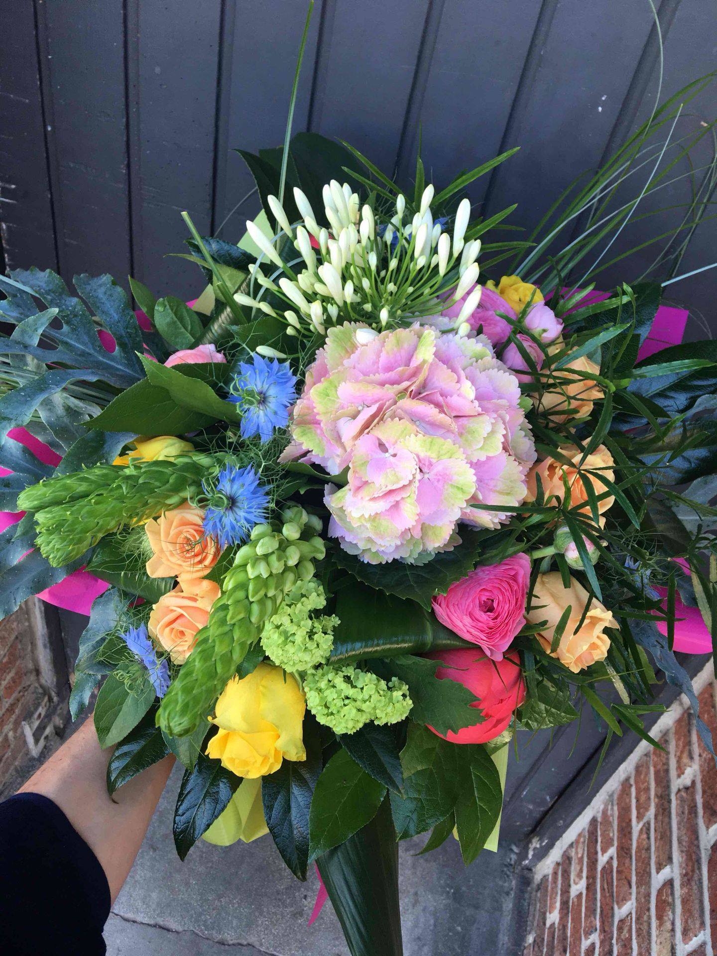 Composition jaune et verte