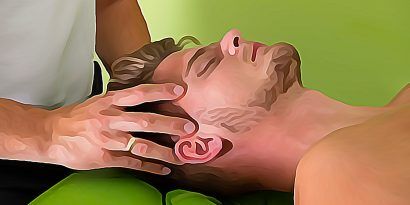 Physiotherapiebehandlung Kopf