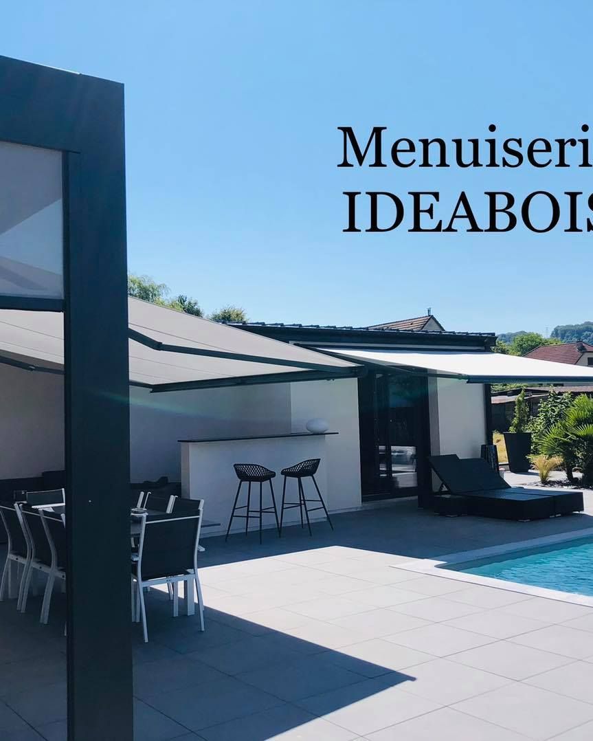 Pergola gris anthracite en métal