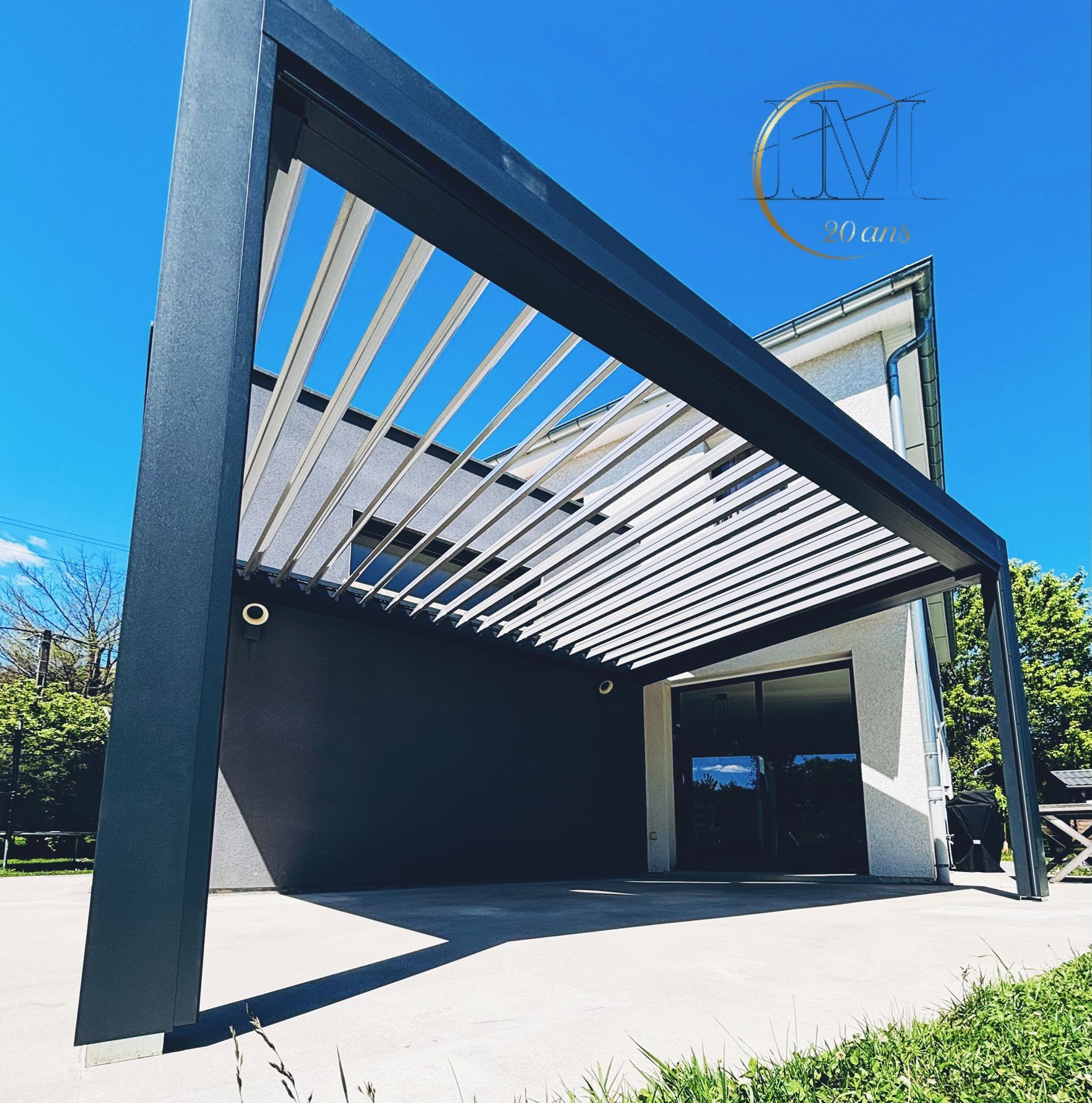 Pergola métallique noire