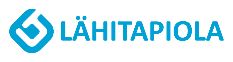 LähiTapiolan logo sinisellä kuvakkeella ja tekstillä valkoisella taustalla