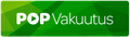 Vihreä POP Vakuutuksen logo valkoisella tekstillä kirkkaanvihreällä taustalla