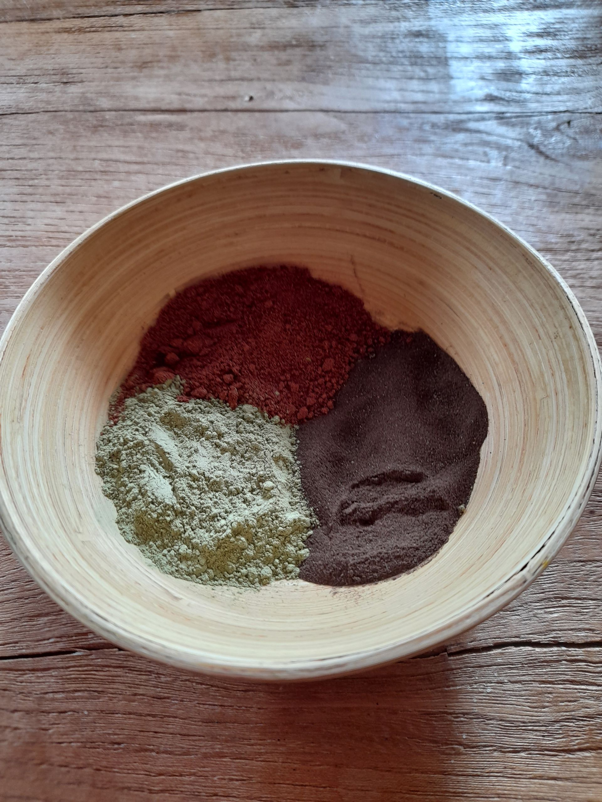 Mélange de poudre colorantes