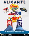 Cartel de un concierto de Piñón Fijo en el Café Berlín de Madrid el martes 21 de octubre. Incluye un payaso y zapatillas rojas y azules.