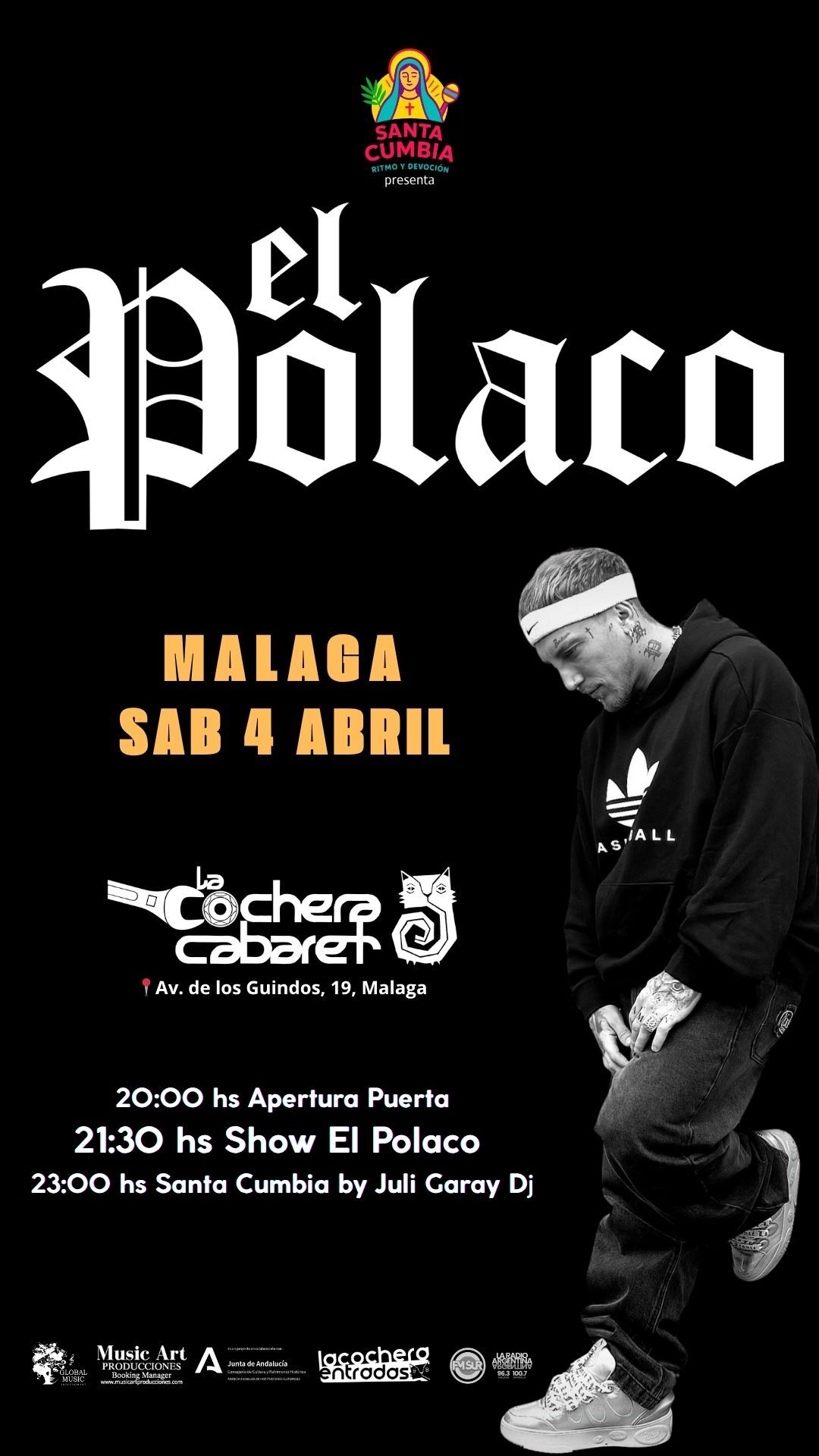 concierto de Piñón Fijo en el Café Berlín de Madrid el martes 21 de octubre. Incluye un payaso y zapatillas rojas y azules.