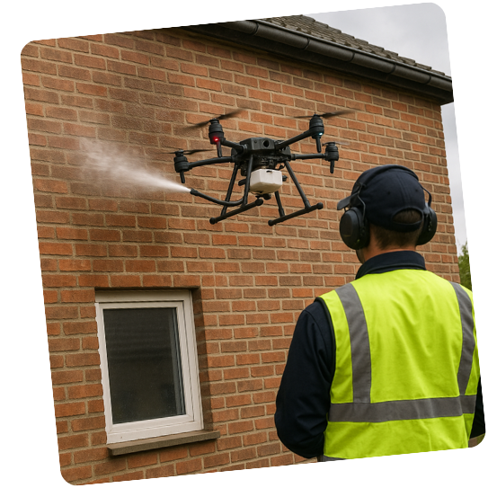 Une cuisine avec une cuisinière et une grande fenêtre