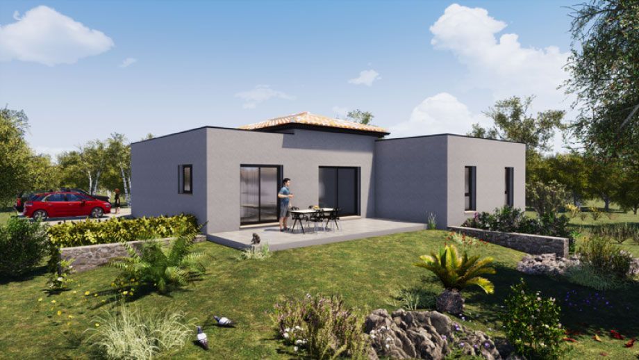 Une maison à toit plat