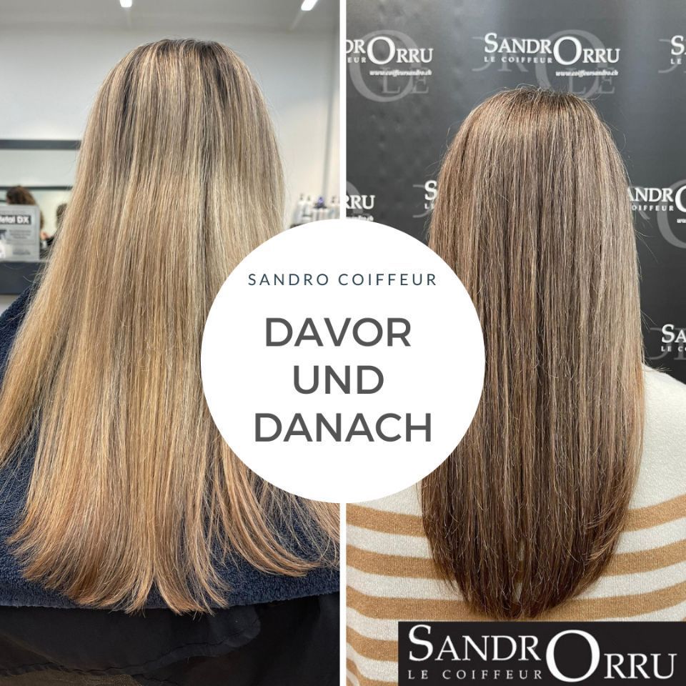 Coiffeur Sandro Orru – Vorher-Nachher-Bild einer Frisur