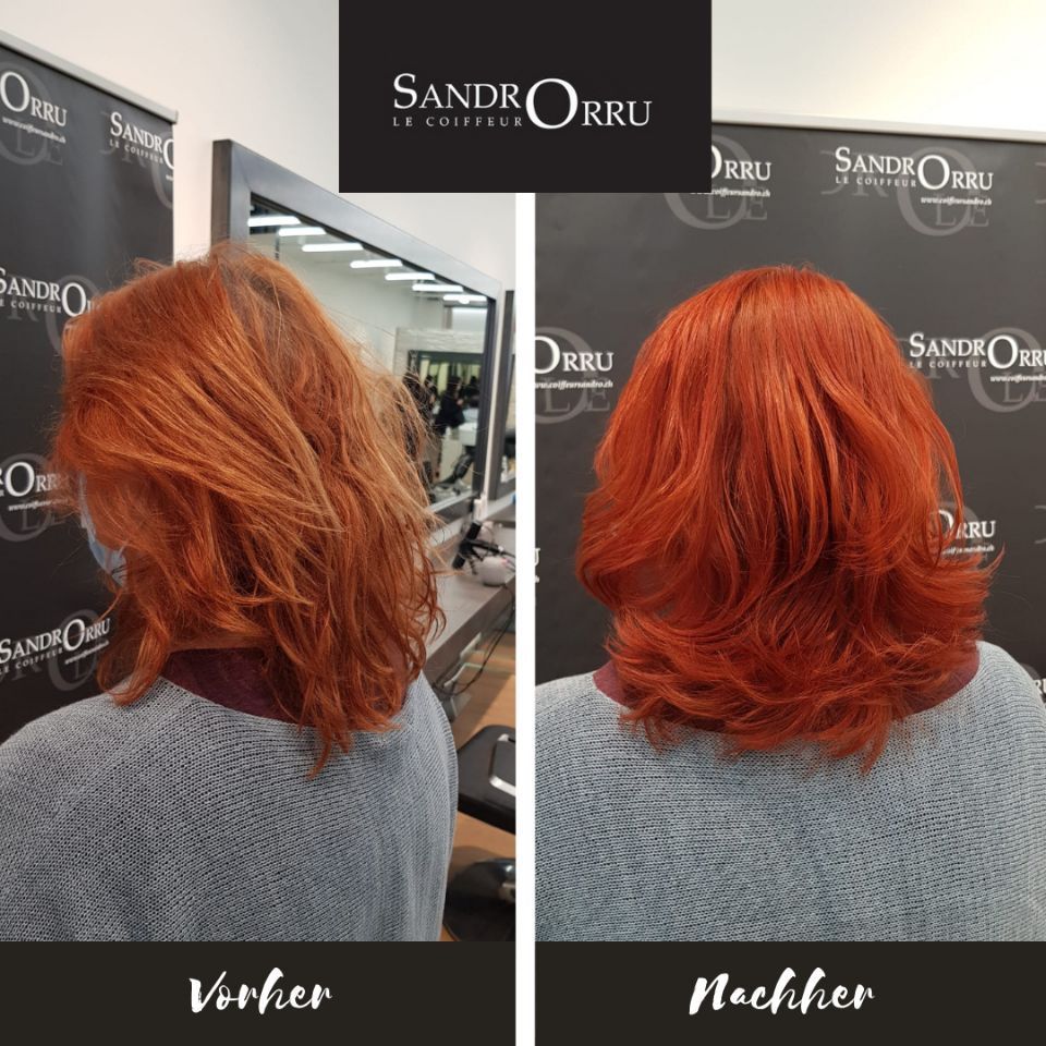 Coiffeur Sandro Orru – Vorher-Nachher-Bild einer Frisur