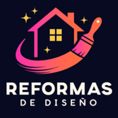 Logo de Innovación Reformas con casa gris, techo naranja y herramientas azules y naranjas.