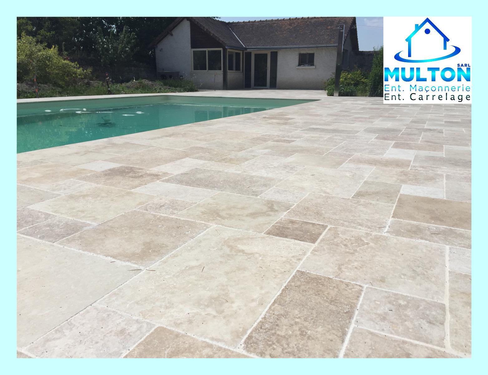 Pose de dallage pierre