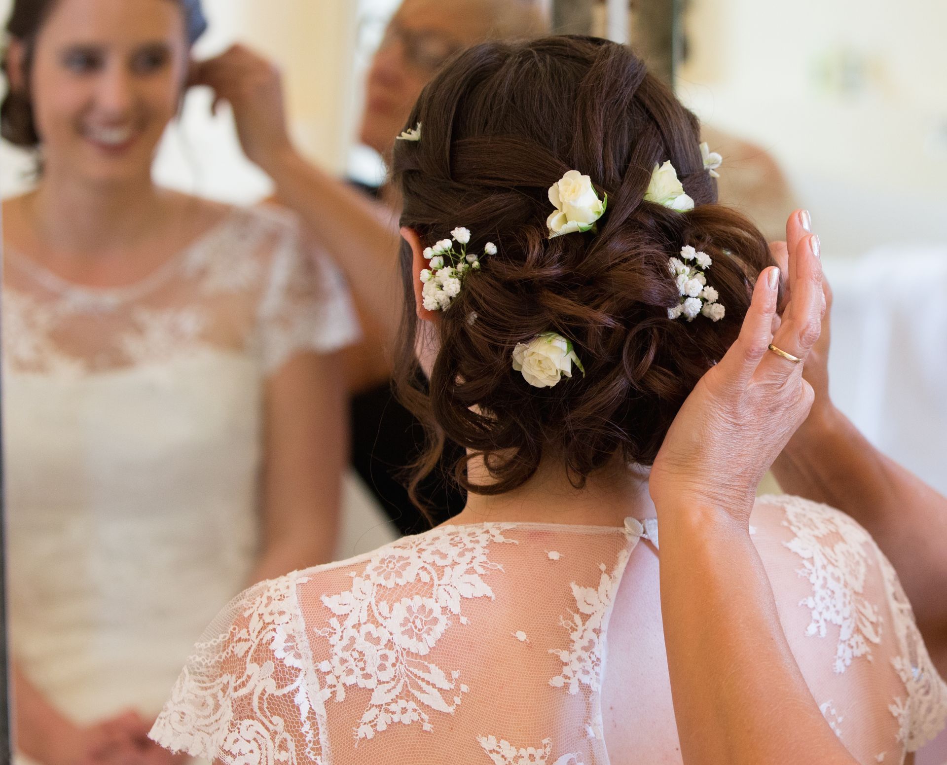 Chignon fleurs