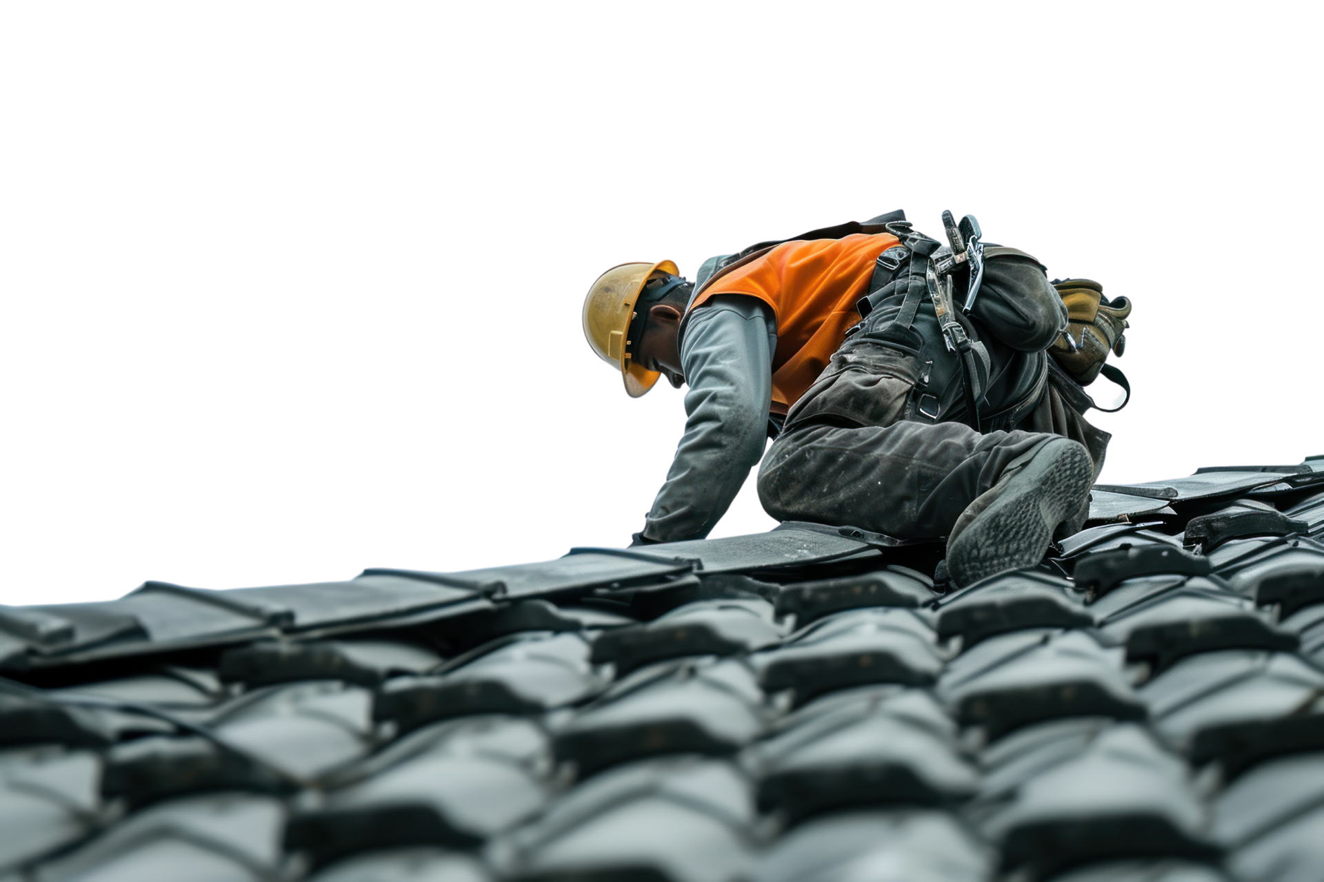 Image détourée de travaux de toiture