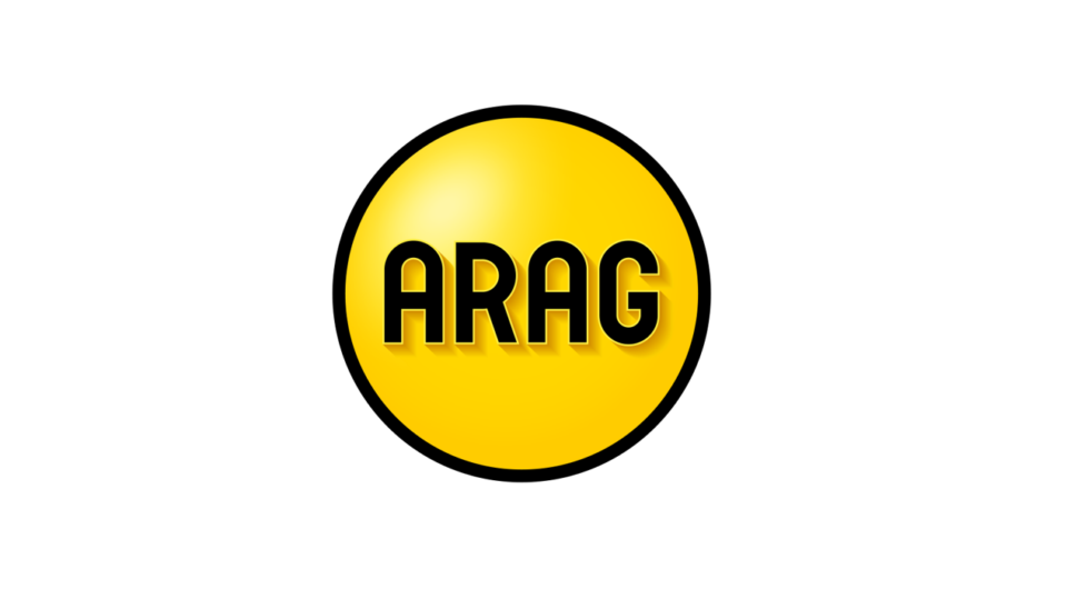 Un círculo amarillo con la palabra arag escrita dentro de él.