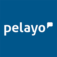 El logotipo de pelayo está sobre un fondo azul.