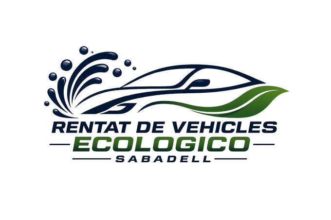 Logo de Lavado de Vehículos Ecológico Sabadell, con coche, gota de agua y hoja verde.