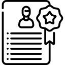 Symbol für ein Dokument mit Auszeichnung