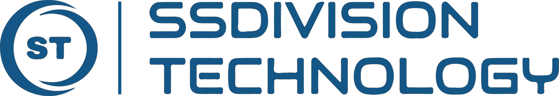 El logotipo de ssdivision technology es azul y blanco.