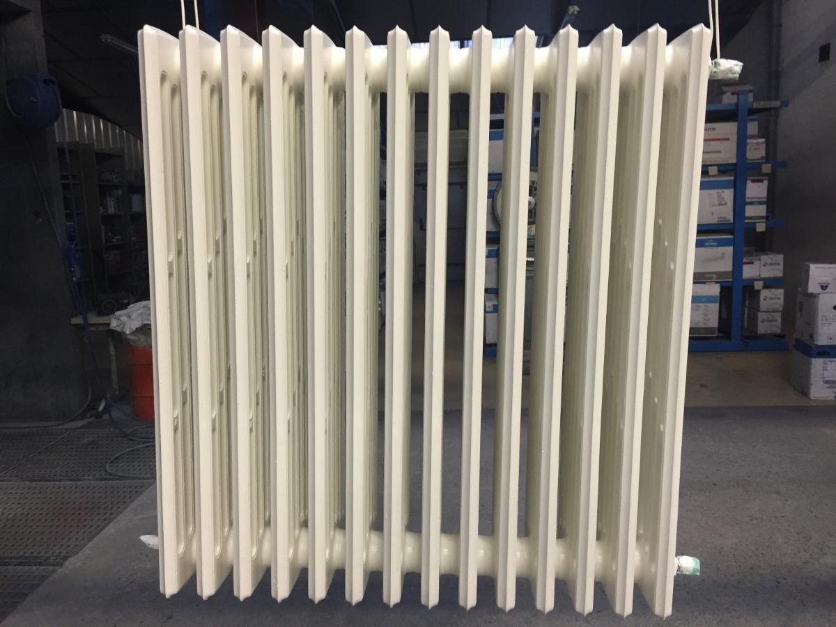 Radiateur thermolaqué en blanc