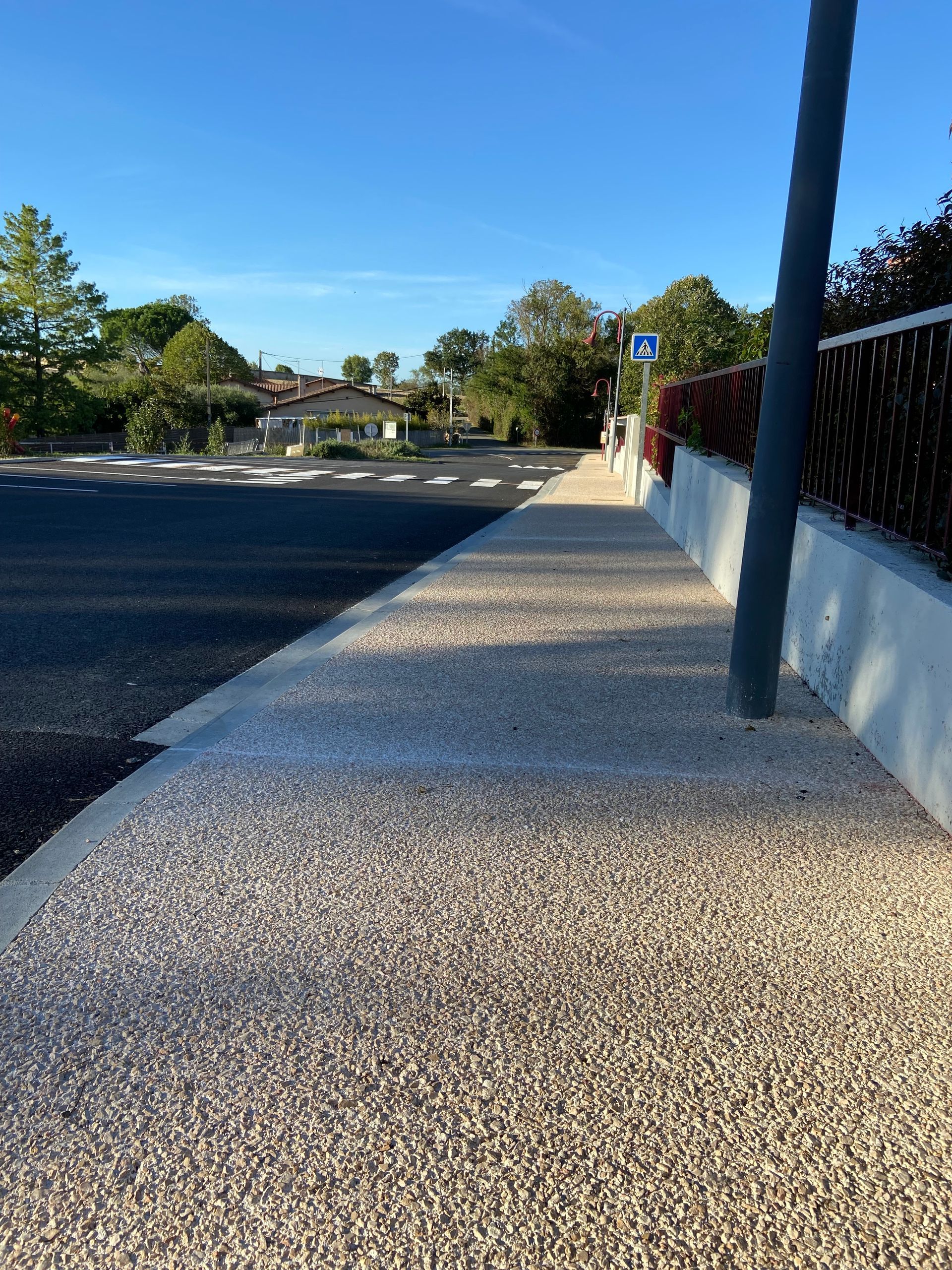 Travaux de voirie par l'entreprise en zone urbaine