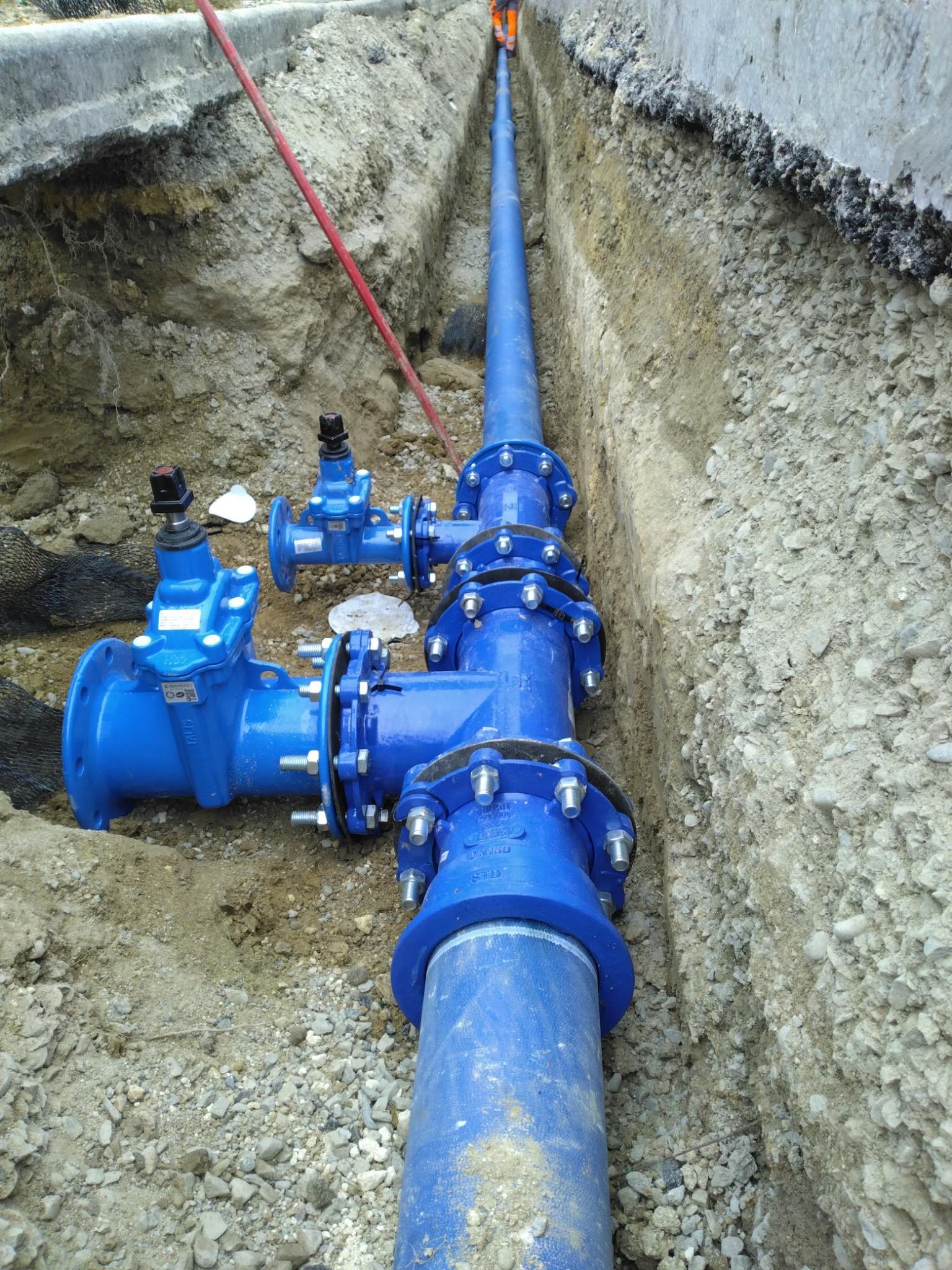 Réseau d'eau usée sous terre